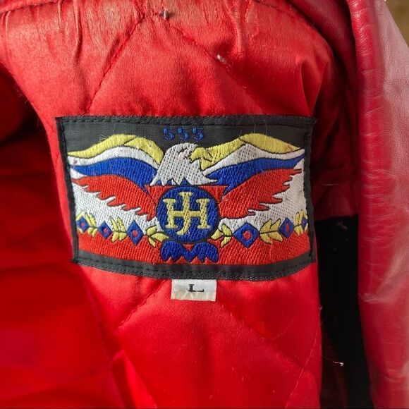 Retro Leather Red Wings Varsity Jacket 1995 Signed - Picture 16 of 16